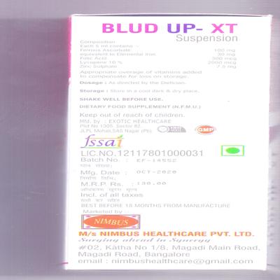 BLUD UP XT ORANGE FLAVOUR Suspension 200ml - Supplements-Vam