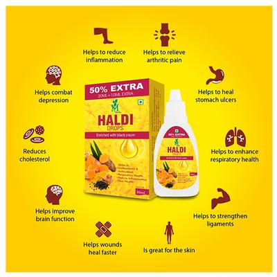 Mint Veda Haldi Drops 30 ml - Herbal Dietary Supplement