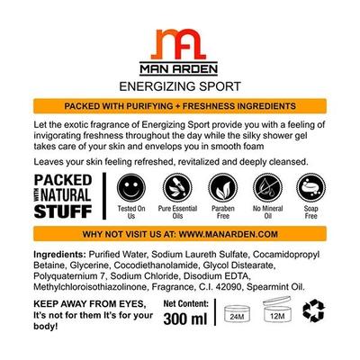 Man Arden Energizing Sport Shower Gel 300 ml - Shower Gels & Body Wash