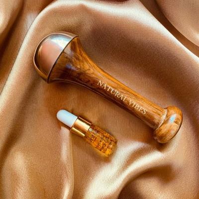 Natural Vibes Kansa Face Massage Wand + Free Gold Ayurvedic Beauty Oil - Perfumes (Edt/Edp)