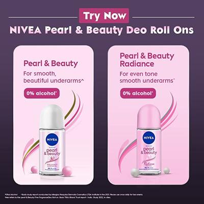 Nivea Pearl & Beauty Deodorant Roll On - Fine Fragrance 50ml - Women Deodorants/Roll-Ons