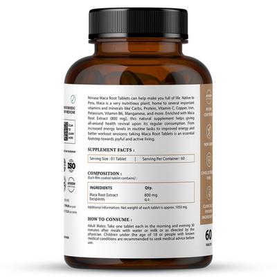 Nirvasa Maca Root Tablet (Pack of 5 x 60's) 1's - General Health
