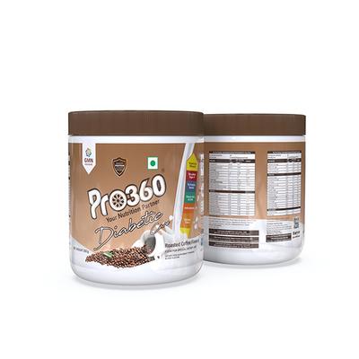 Pro360 Diabetic Nutritional Powder - Roasted Coffee Flavour 250 gm - Diabetes (Fitness)
