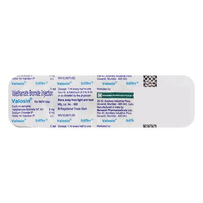 Valosin 8mg Injection 1ml - Muscle Spasm-Ant