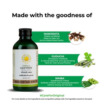 Kerala Ayurveda Manjishtadi Kwath Tonic 200 ml - Speciality Medicines