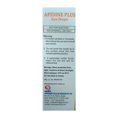 APIDINE PLUS Eye Drops 5ml - Eye Infections-Eaa