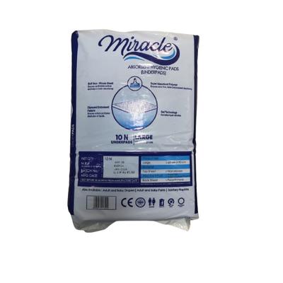 Miracle Absorbent Hygienic UnderPads (L) 10's - Adult Diapers & Pads