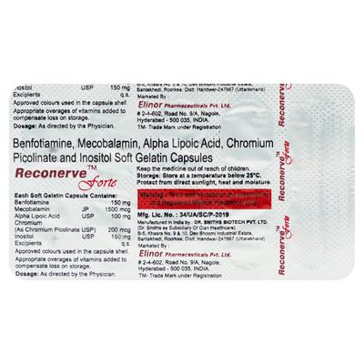 RECONERVE FORTE Capsule 10's - Neuropathic Pain-Dru