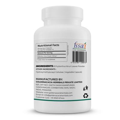 Goldenacacia Herrbals Phyllanthus Niruri 500 mg Capsule 30's - Pure Herbs