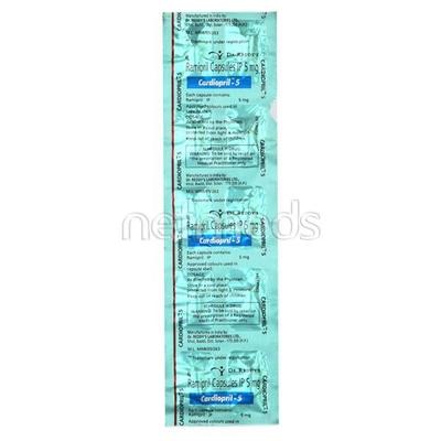 Cardiopril 5mg Capsule 10'S - Hypertension-ACE