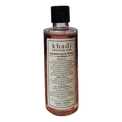 Khadi Herbal Body Wash - Sandalwood & Honey 210 ml - Personal Care (Ayush)