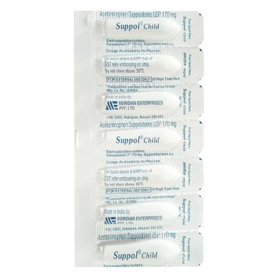 SUPPOL CHILD Suppositories 7's - Fever-Ana