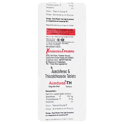 ACEDUOZ TH Tablet 10's - Pain relief-Nsa