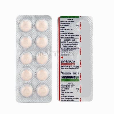 Acord 5mg Tablet 10'S - Hypertension-Cal