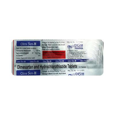 OLMISIM H 20mg Tablet 10's - Hypertension-Ang