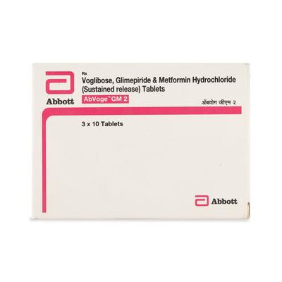 ABVOGE GM 2mg Tablet 10's - Diabetes-Ant