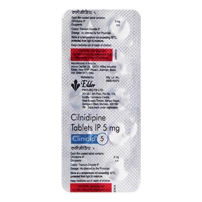 CLINIDIP 5 Tablet 10's - Hypertension-Cal