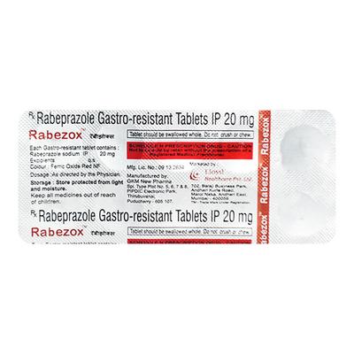 Rabezox 20mg Tablet 10'S - Ulcer/Reflux/Flatulence-Aaa
