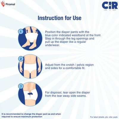 CIR Adult Diapers - Pants (XL) 10's - Adult Diapers & Pads