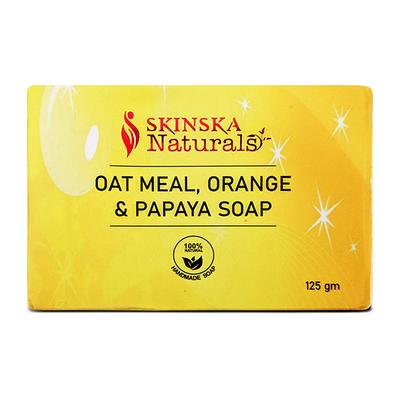 SKINSKA NATURALS OATMEAL ORANGE & PAPAYA Soap 125gm - Dry Skin-Emo