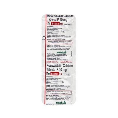 Ibstatin 10mg Tablet 10'S - High Cholesterol-Dys