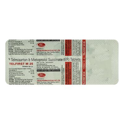 TELFIRST M 25 Tablet 10's - Hypertension-Ana
