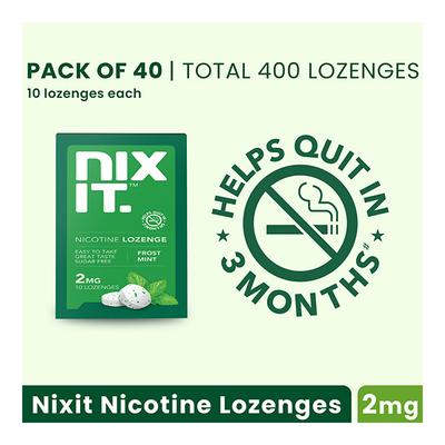 Nixit Nicotine Lozenges 2 mg - Frost Mint (Pack of 40 x 10's) - Nicotine Gums/Lozenges