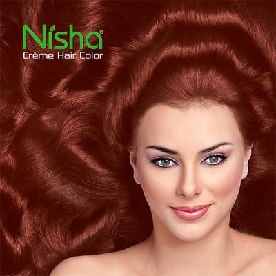 Nisha Creme Hair Color - 5.50 Mahogany 60 gm - Crème