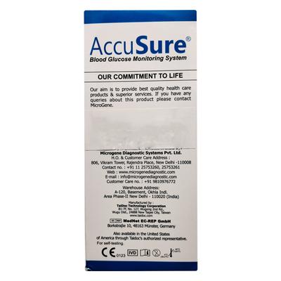 AccuSure Dr.Gene Blood Glucose Monitor with Strip 25's - Blood Glucose Monitors/Strips