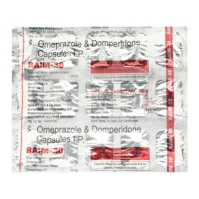 RAIM 30mg Capsule 15's - Ulcer/Reflux/Flatulence-Aaa