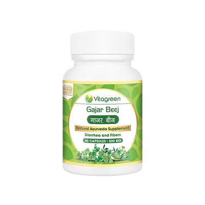 VitaGreen Gajar Beej Capsules 60's - Herbal Dietary Supplement