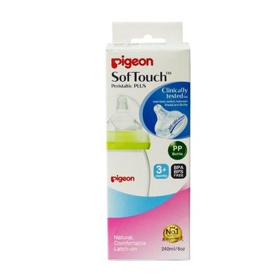 Pigeon Wn Nursing Bottle with Plus Type Nipple - Green 240 ml - Feeding & Nursing