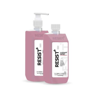 RESIST+ Chlorhexidine Alcoholic Hand Rub (Pack of 2 X 500 ml) - Hand Sanitizer