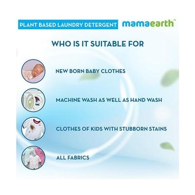 Mamaearth's Plant Based Baby Laundry Liquid Detergent 1000 ml - Baby Detergents