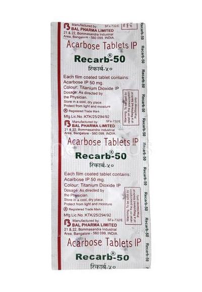 Recarb 50mg Tablet 10'S - Diabetes-Ant