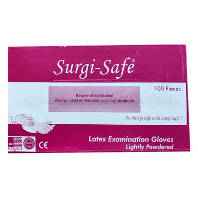 Surgi Safe Latex Examination Gloves (L) 100's - Surgical Consumable