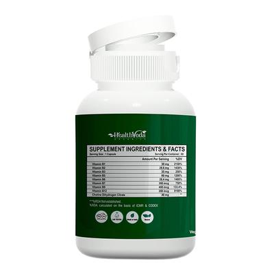 Health Veda Plant Based B Complex Veg Capsule 60's - Herbal Dietary Supplement