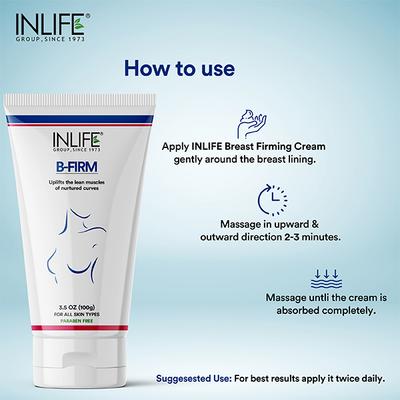INLIFE B-Firm Breast Tightening & Uplift Massage Cream 100 g - Breast Care Creams