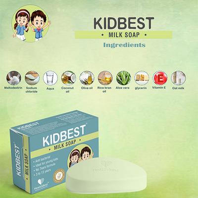 HealthBest Kidbest Milk Soap (Pack of 3 x 75 gm) - Baby Skin Care