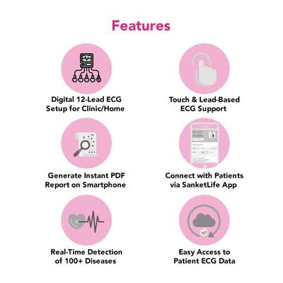 Agatsa SanketLife Pro+ Combo Portable ECG Machine - Health Monitors And Equipment