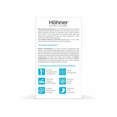 Hohner Magnesium 310 mg Veg Capsule 60's - Calcium And Minerals