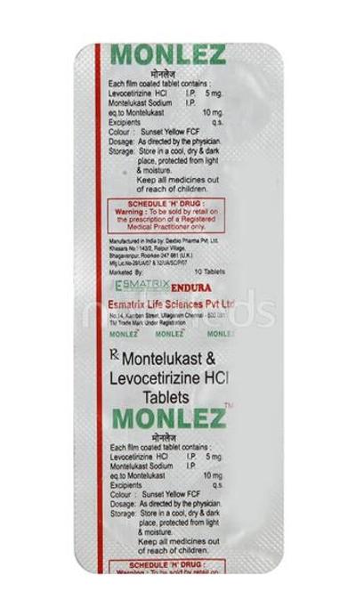 Monlez Tablet 10'S - Cough And Cold-Cou