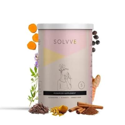 Solvve PCOS/PCOD Supplement Powder Sachet - Orange (Pack of 6 x 15's) - Women Health