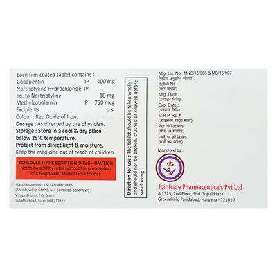 GAMLIN Tablet 10's - Neuropathic Pain-Dru
