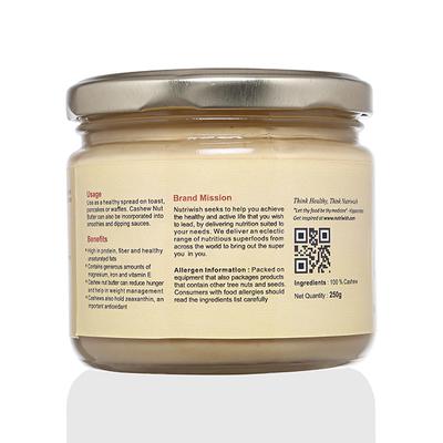 Nutriwish Cashewnut Butter 250 gm - Nutritional Bars
