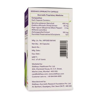 Siddhayu Spiruactiv Tablet 30's - Health Products