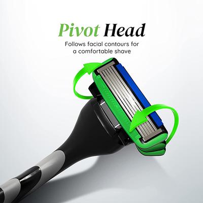 LetsShave Pro 6 Sensitive Razor + Shaving Gel 200gm + Razor Cap for Men - Razors & Cartridges