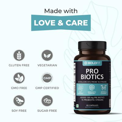 Boldfit Probiotics Capsule 60's - Digestive Health