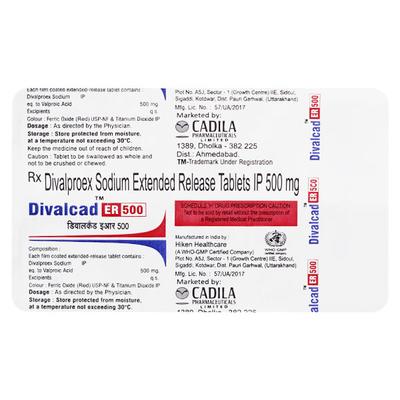 Divalcad ER 500mg Tablet 10'S - Migraine