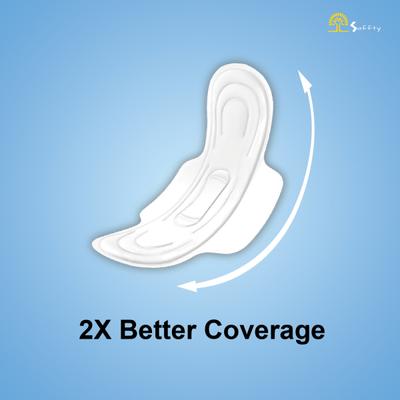 Saffty Cotton Soft Tri Fold Sanitary Pads 280 MM with Dry Cover and Wings (Buy 3 Get 1 Free) (XL) 40's - Sanitary Napkins